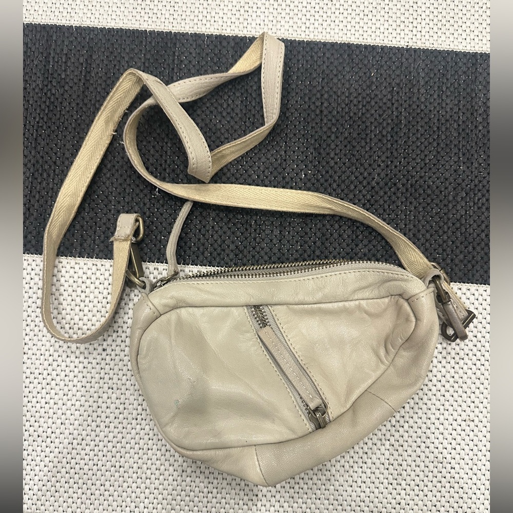 Tan Free People Teardrop Crossbody Bag